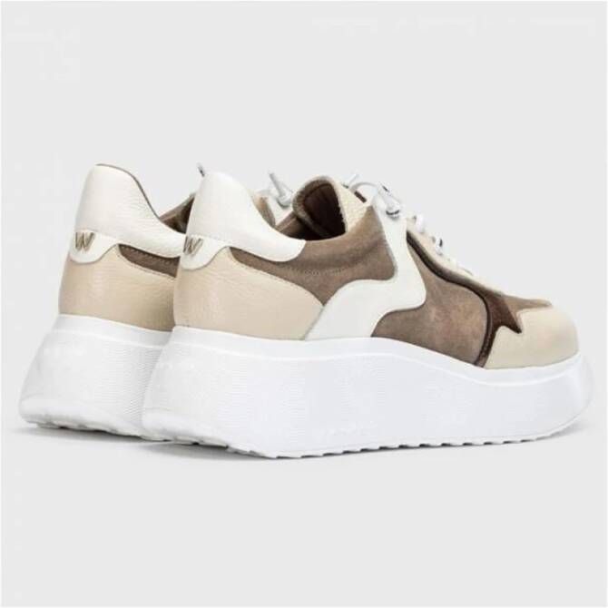 Wonders Stijlvolle Sneakers voor Mannen en Vrouwen Beige Dames