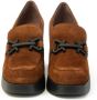 Wonders Suède Plateauschoenen met Decoratieve Band Brown Dames - Thumbnail 5