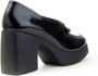 Wonders Zwarte Bedrukte Patent Tucson Loafer Black Dames - Thumbnail 3