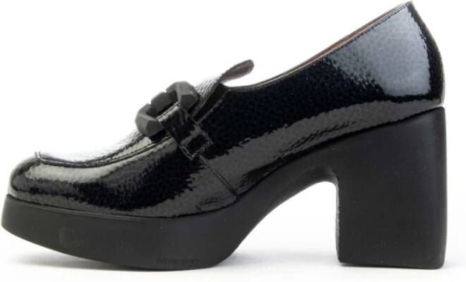 Wonders Zwarte Bedrukte Patent Tucson Loafer Black Dames