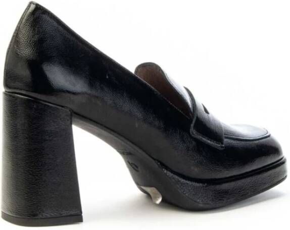 Wonders Zwarte lakleren instapper met klem Black Dames