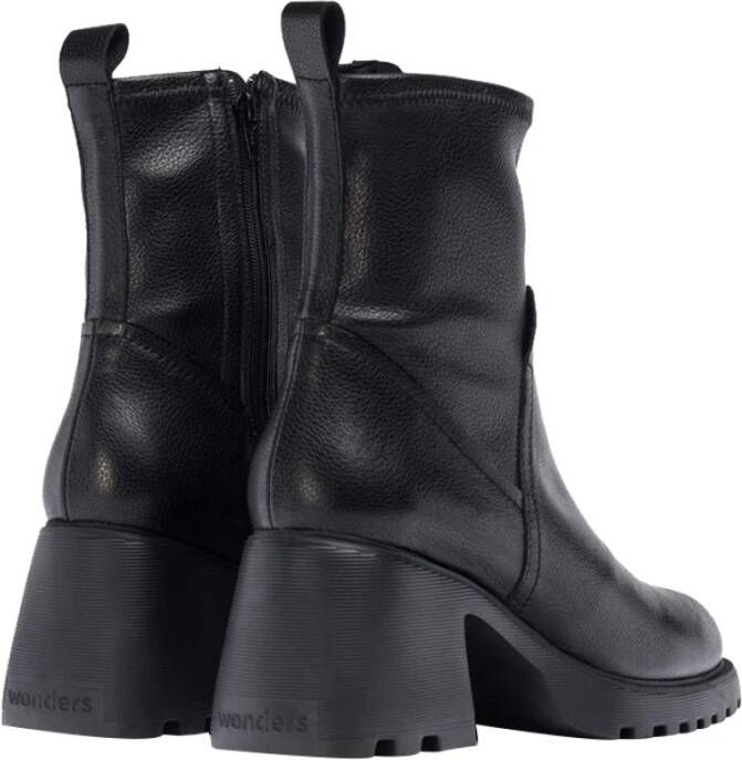 Wonders Zwarte Leren Ritslaarzen Elegant Black Dames