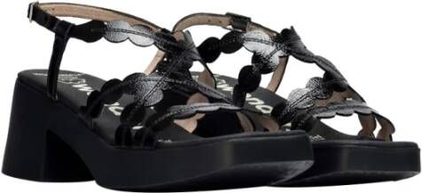 Wonders Zwarte Sandalen Elegant Dagelijks Schoeisel Black Dames