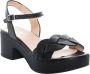 Wonders Zwarte Sandalen met Keramische Platen Black Dames - Thumbnail 3