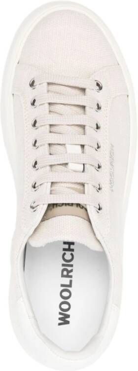 Woolrich Beige Sneakers met Plateauzool Beige Dames