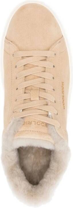 Woolrich Beige Sneakers met Suède Details Beige Dames