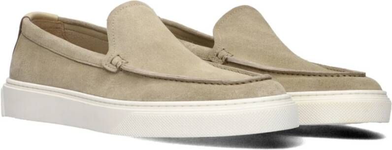 Woolrich Beige Suede Boat Slip On Loafers Beige Heren