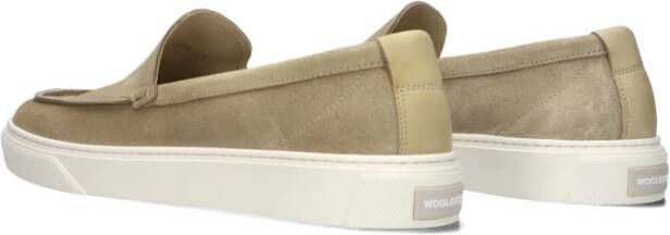 Woolrich Beige Suede Boat Slip On Loafers Beige Heren