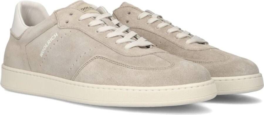 Woolrich Beige Suède Lage Sneakers Beige Heren