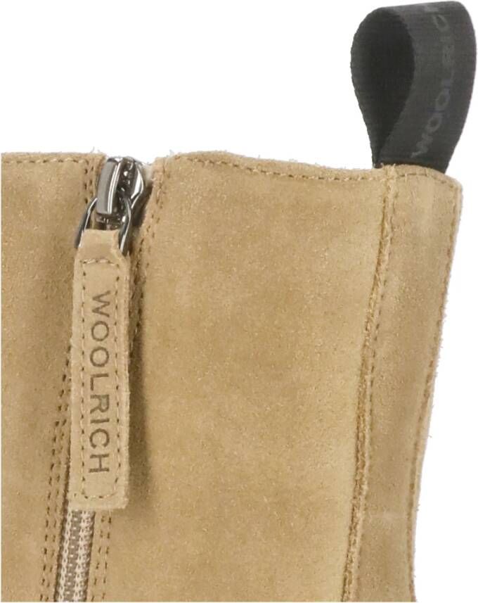 Woolrich Beige Suède Leren Laarzen met Veters Beige Dames