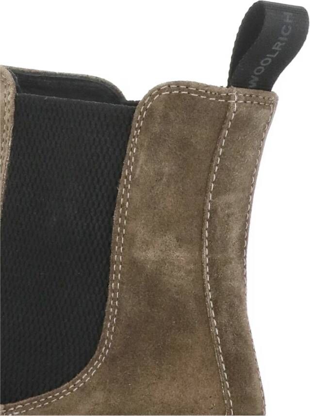 Woolrich Bruine Suède Chelsea Boots met Rubberen Zool Brown Heren