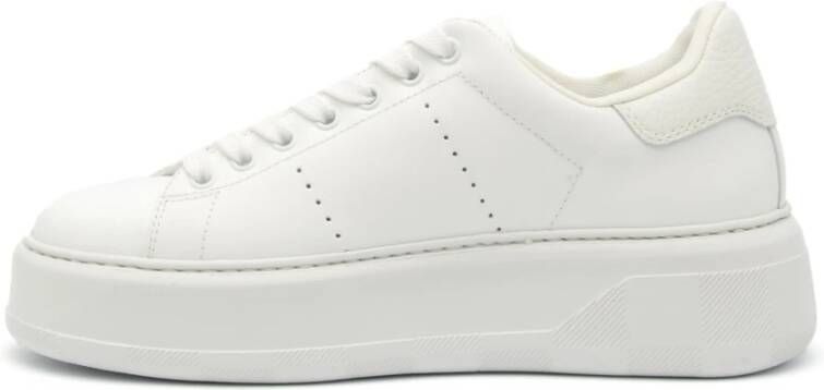 Woolrich Chunky Leren Sneakers Wit White Dames