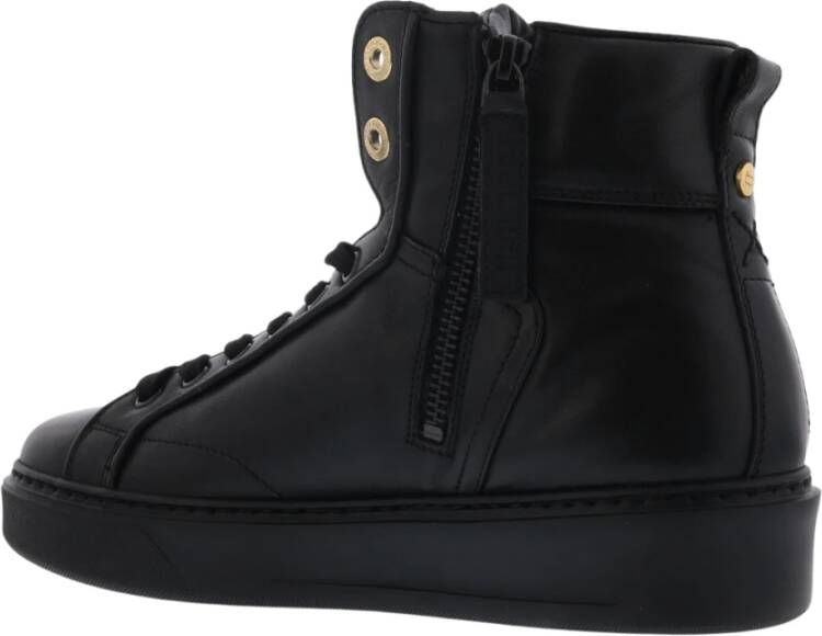 Woolrich Dames Classic Court Mid Women Nappa Black Dames