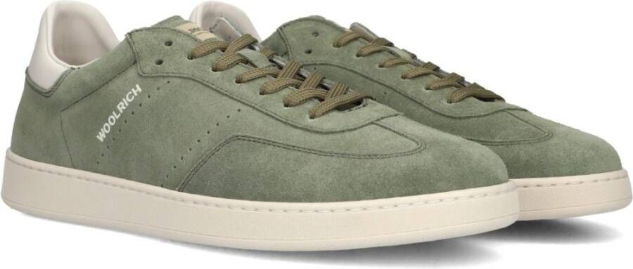 Woolrich Groene Suède Lage Sneakers Green Heren