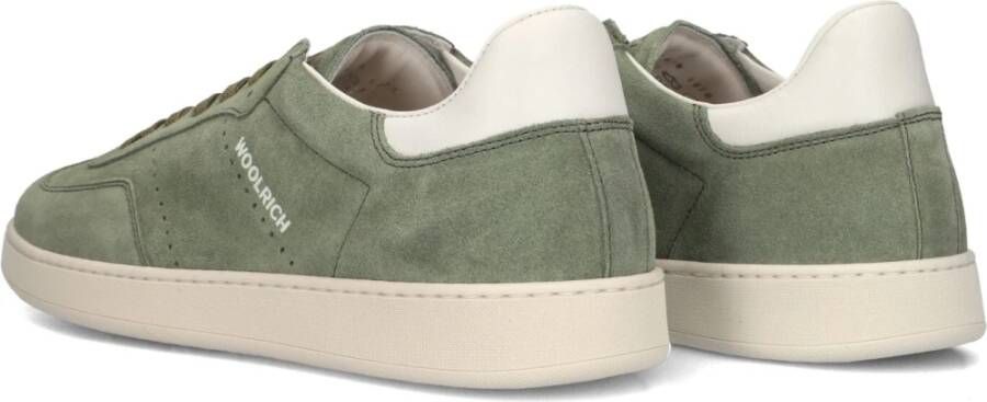 Woolrich Groene Suède Lage Sneakers Green Heren