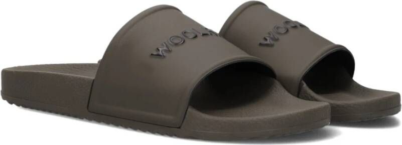 Woolrich Heren Slide Eva Strand Slippers Black Heren