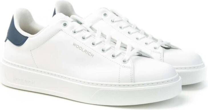 Woolrich Italiaans gemaakte leren sneakers White Heren