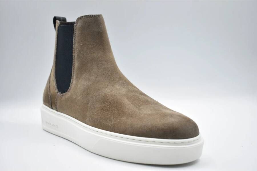 Woolrich Klassieke Chelsea Platte Schoenen Taupe Beige Heren