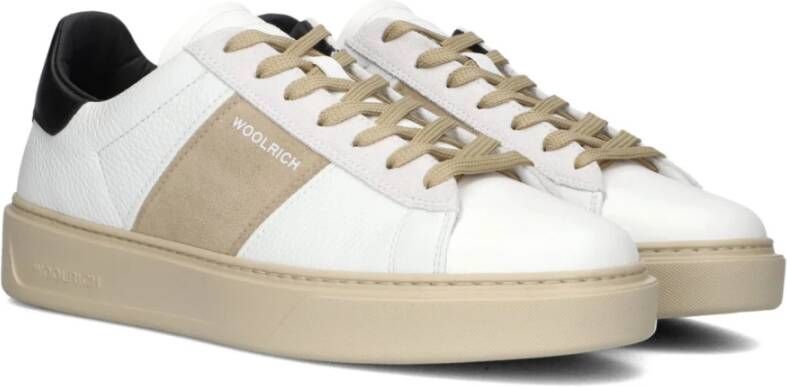 Woolrich Klassieke Court Heren Sneakers Wit White Heren