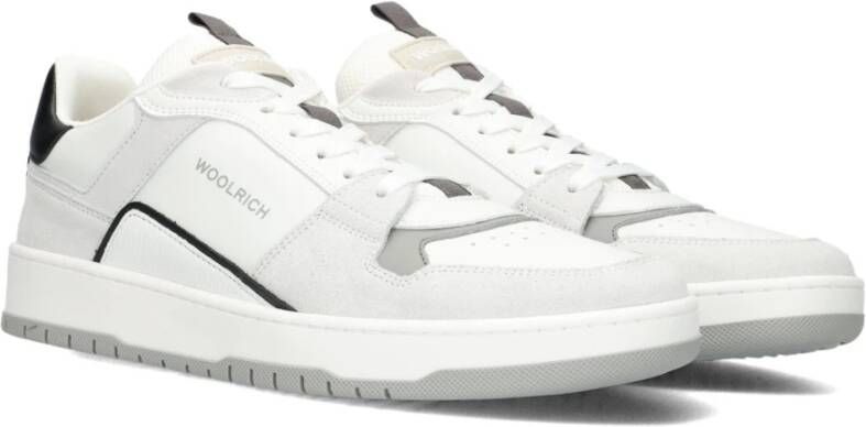 Woolrich Lage Basket Suède Leren Sneakers White Heren