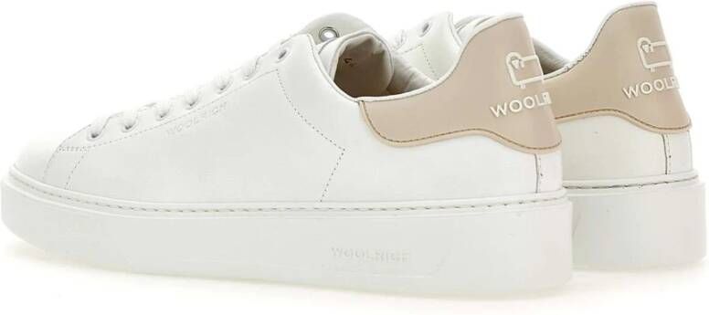 Woolrich Leren Witte Sneakers White Heren