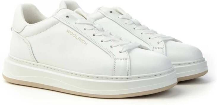 Woolrich Moderne Sneakers met Contrast Patch White Heren