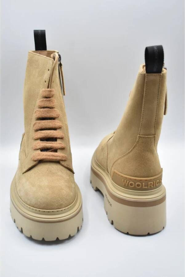 Woolrich Platte Bruine Anfibio Logger Schoenen Brown Dames