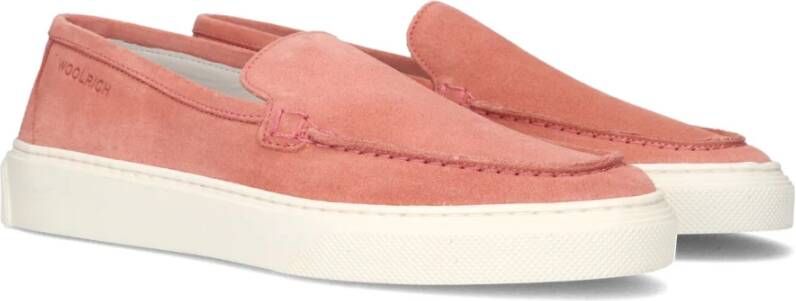 Woolrich Roze Suède Slip On Loafers Pink Dames