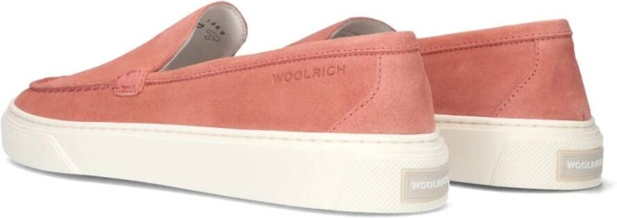 Woolrich Roze Suède Slip On Loafers Pink Dames