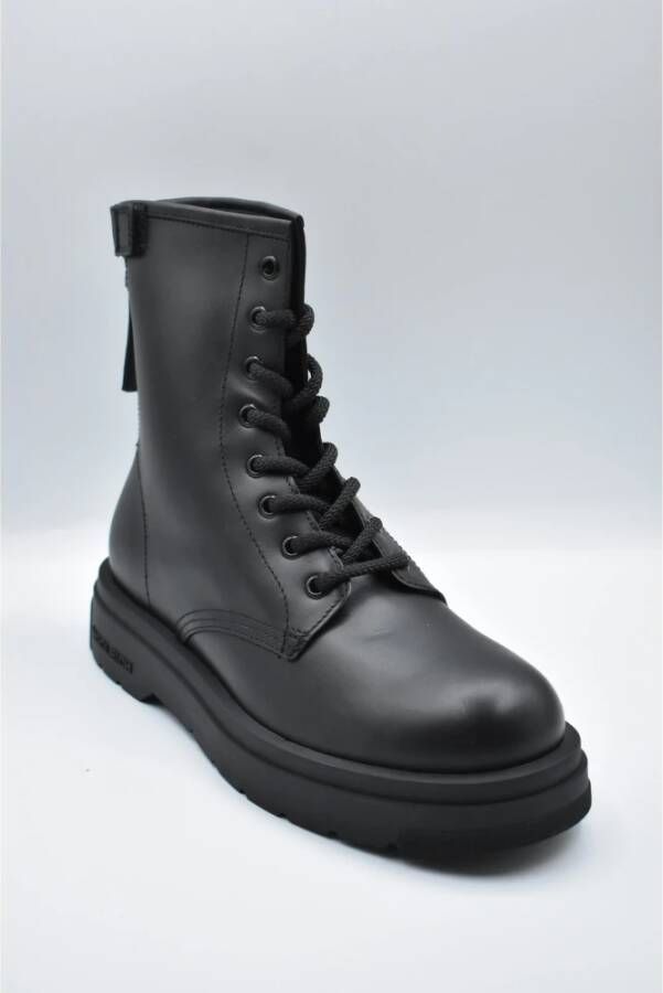 Woolrich Stadsboot Zwart Kalfsleer Black Dames