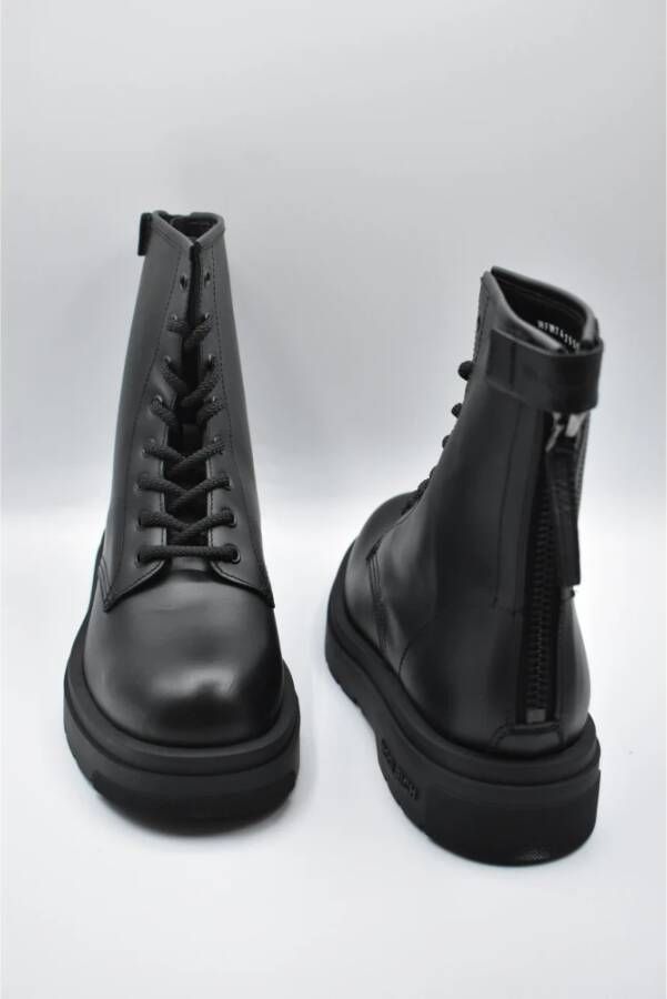 Woolrich Stadsboot Zwart Kalfsleer Black Dames