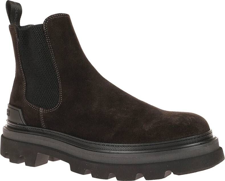 Woolrich Suede Chelsea Combat Boot Brown Heren