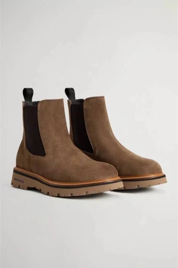 Woolrich Suede Chelsea Laarzen Brown Heren