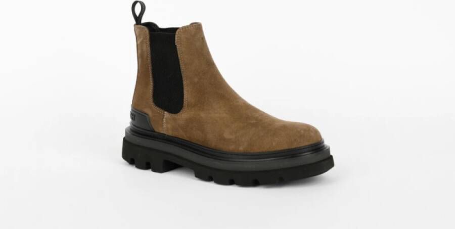 Woolrich Suede Combat Boot Brown Heren