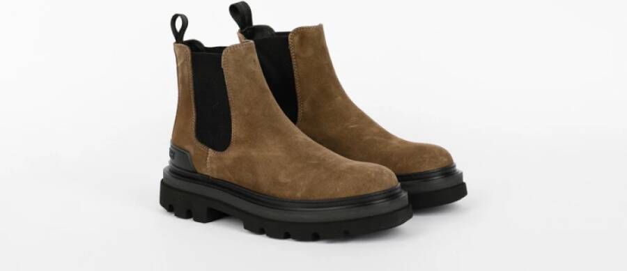 Woolrich Suede Combat Boot Brown Heren