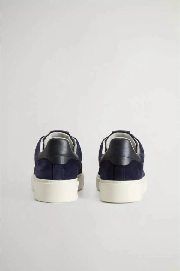 Woolrich Suède Court Sneakers met Swallow Tail Blue Heren