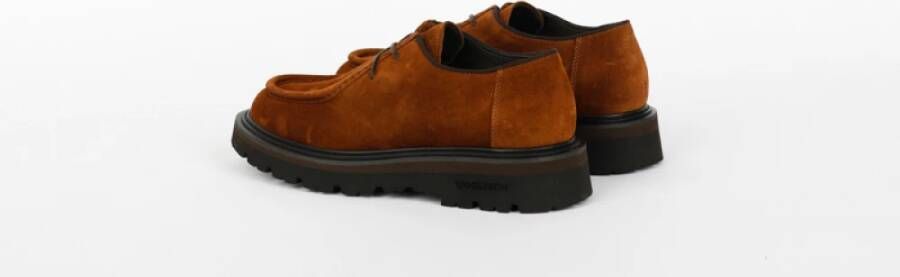 Woolrich Suède Veterschoen Mocassin Brown Heren