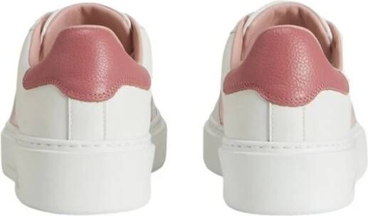 Woolrich Wit Roze Leren Sneakers Vibram Zool White Dames