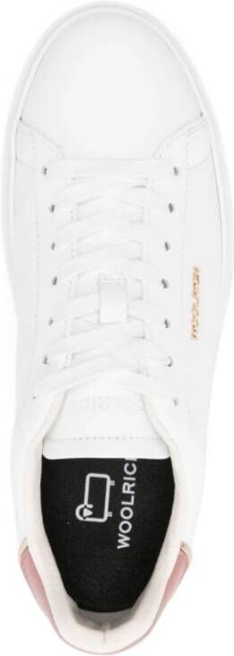 Woolrich Witte Sneakers met Contrasterende Hiel White Dames