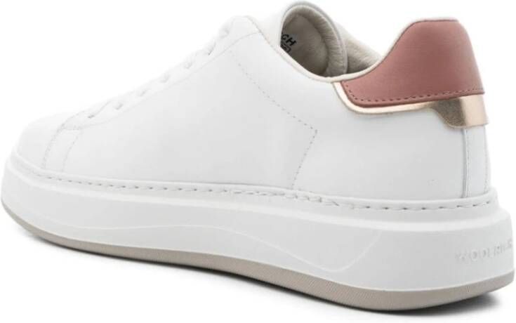 Woolrich Witte Sneakers met Contrasterende Hiel White Dames