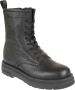 Woolrich Zwarte gehamerde leren enkellaars Black Dames - Thumbnail 2