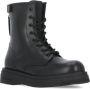 Woolrich Zwarte Leren Laarzen met Rubberen Zool Black Dames - Thumbnail 3