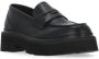 Woolrich Zwarte Leren Loafers Ronde Neus Hak Black Dames - Thumbnail 3