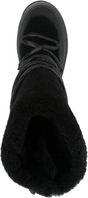 Woolrich Zwarte Shearling Mid-Calf Laarzen Black Dames