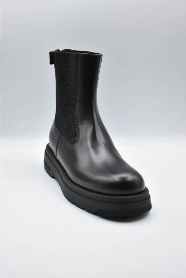 Woolrich Zwarte Veterschoenen Elegante Stijl Black Dames