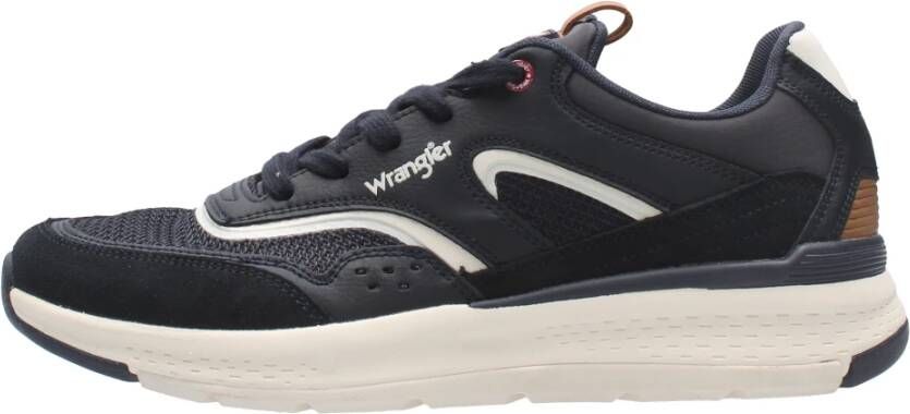 Wrangler Heren Synthetisch Leren en Mesh Sneakers Blue Heren