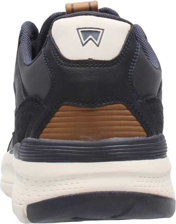 Wrangler Heren Synthetisch Leren en Mesh Sneakers Blue Heren