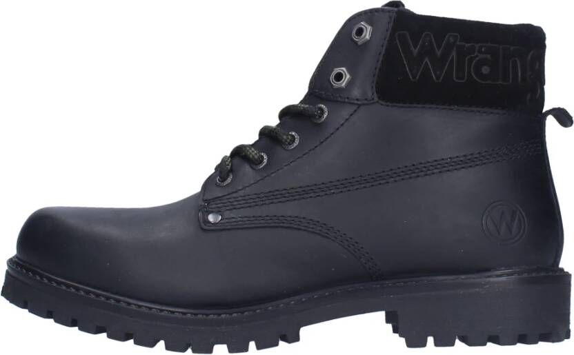 Wrangler Leren en Stoffen Casual Schoenen Black Heren