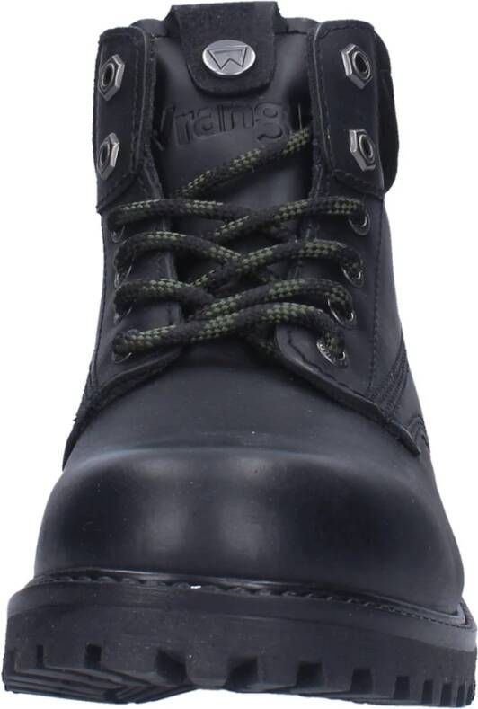 Wrangler Leren en Stoffen Casual Schoenen Black Heren