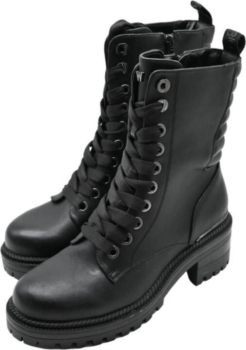 Wrangler Moto Hi Zwarte Laarzen Black Dames